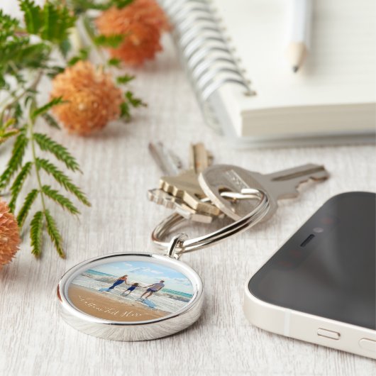 Aangepaste foto- en tekstSleutelhanger uniek uw on Sleutelhanger (Zijkant)