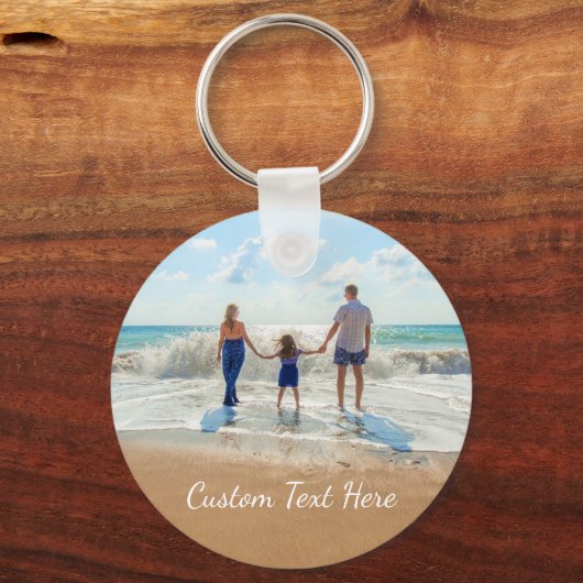 Aangepaste foto- en tekstSleutelhanger - Uw eigen  Sleutelhanger (Voorkant)
