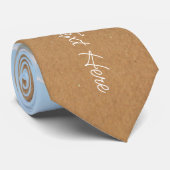 Aangepaste foto- en tekstStropdas Uw familieontwer Stropdas (Opgerold)