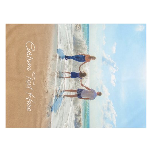 Aangepaste foto- en teksttablecloth - Uw eigen ont Tafelkleed (Voorkant (Horizontaal))