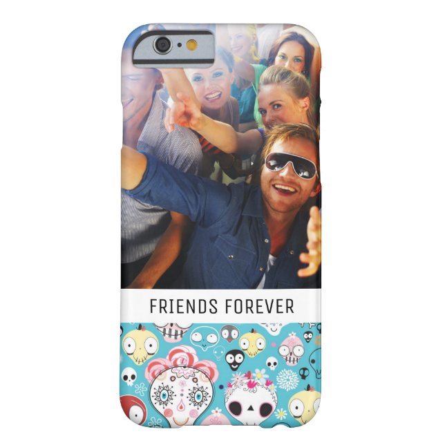 Aangepaste foto- en teksttextuur lachschedel Case-Mate iPhone case (Achterkant)