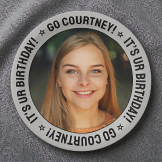 Aangepaste foto- en tekstveer voor thuisdag papieren bordje