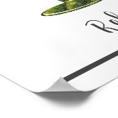 Aangepaste foto- en tekstversoepeling Rood wijnfle Poster (Hoek)