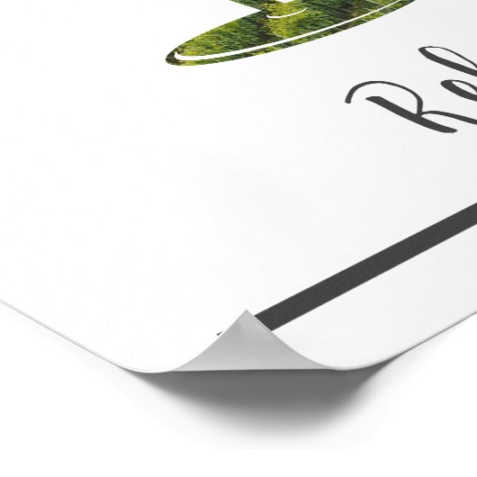 Aangepaste foto- en tekstversoepeling Rood wijnfle Poster (Hoek)