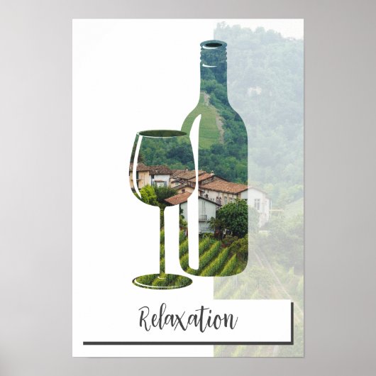 Aangepaste foto- en tekstversoepeling Rood wijnfle Poster (Voorkant)