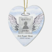 Aangepaste foto Engel Wings Memorial Ceramic Ornam Keramisch Ornament (Links)