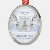 Aangepaste foto Engel Wings Memorial Ceramic Ornam Metalen Ornament (Links)