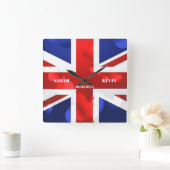Aangepaste foto Engelstalige vlag Vierkante Klok (Huis)