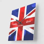 Aangepaste foto Engelstalige vlag Vierkante Klok (Hoek)