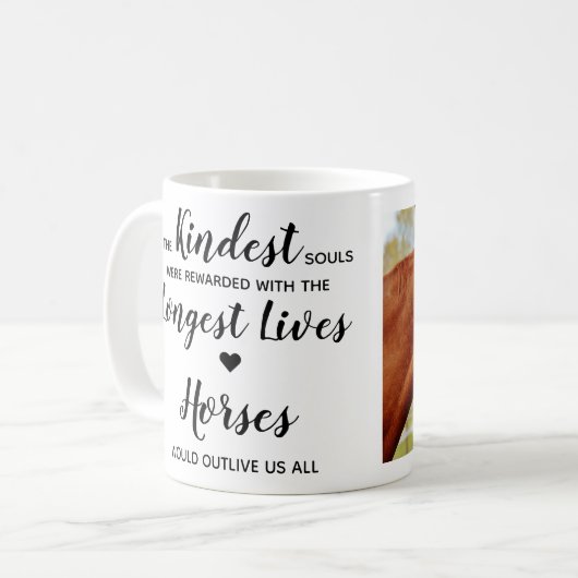 Aangepaste foto Equine Memorial Horse Koffiemok (Voorkant links)