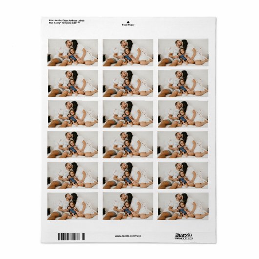Aangepaste foto etiket (Full Sheet)