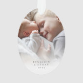 Aangepaste foto Eucalyptus 1e kerstBig Brother Ornament (achterkant)