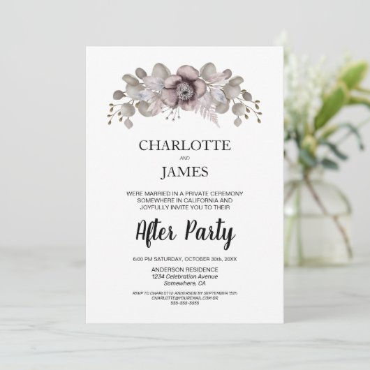 Aangepaste foto Eucalyptus bloemenbruiloft na fees Kaart (Staand voorkant)