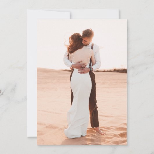 Aangepaste foto Eucalyptus bloemenbruiloft na fees Kaart (Achterkant)