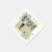 Aangepaste foto Eucalyptus Botanical Foliage Wedde Servet (Hoek)