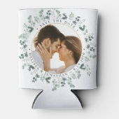 Aangepaste foto Eucalyptus bruiloft Sla de datum o Blikjeskoeler (Voorkant)