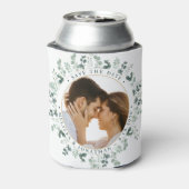 Aangepaste foto Eucalyptus bruiloft Sla de datum o Blikjeskoeler (Blikje Achterkant)