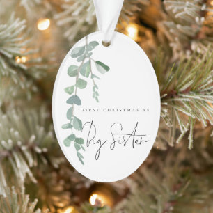 Aangepaste foto Eucalyptus Eerste Kerstmis Grote Z Ornament