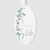 Aangepaste foto Eucalyptus Eerste Kerstmis Grote Z Ornament (voorkant)