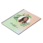Aangepaste foto exotische bladeren notitieboek (Linkerzijde)