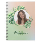 Aangepaste foto exotische bladeren notitieboek (Voorkant)