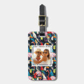 Aangepaste foto exotische vogels bagagelabel (Voorkant verticaal)