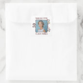 Aangepaste Foto Fabulous Vijftig Verjaardagsfeest Vierkante Sticker (Tas)