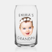 Aangepaste Foto Face Mom Oma Opa Verjaardag Blikvorm Glas (Achterkant)