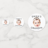 Aangepaste Foto Face Mom Oma Opa Verjaardag Confetti (Achterkanten)