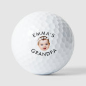 Aangepaste Foto Face Mom Oma Opa Verjaardag Golfballen (Voorkant)