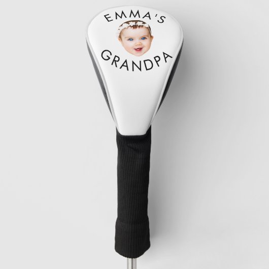 Aangepaste Foto Face Mom Oma Opa Verjaardag Golfheadcover (Voorkant)