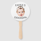 Aangepaste Foto Face Mom Oma Opa Verjaardag Handwaaier (Voorkant)