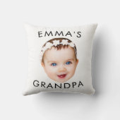 Aangepaste Foto Face Mom Oma Opa Verjaardag Kussen (Achterkant)