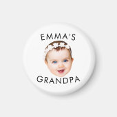 Aangepaste Foto Face Mom Oma Opa Verjaardag Magneet (Voorkant)