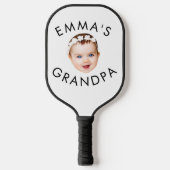 Aangepaste Foto Face Mom Oma Opa Verjaardag Pickleball Paddle (Voorkant)