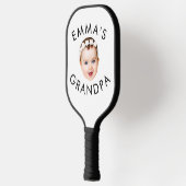 Aangepaste Foto Face Mom Oma Opa Verjaardag Pickleball Paddle (Links)