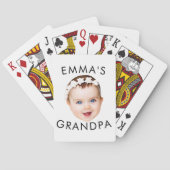 Aangepaste Foto Face Mom Oma Opa Verjaardag Pokerkaarten (Achterkant)