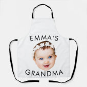 Aangepaste Foto Face Mom Oma Opa Verjaardag Schort (Voorkant)