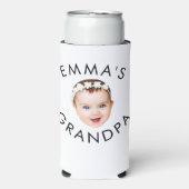 Aangepaste Foto Face Mom Oma Opa Verjaardag Seltzer Blikjeskoeler (Seltzer Voorkant)