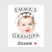 Aangepaste Foto Face Mom Oma Opa Verjaardag Sticker (Vel)