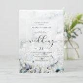 Aangepaste foto Fading Wildflower Meadow Bruiloft Kaart (Staand voorkant)