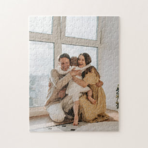 Aangepaste foto familie en tekst Persoonlijk Legpuzzel
