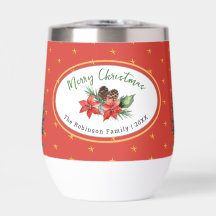 Aangepaste foto familie Kerstmis rode poinsettia