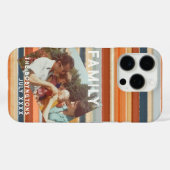 Aangepaste foto familie retro zonsondergang strepe Case-Mate iPhone case (Achterkant (horizontaal))