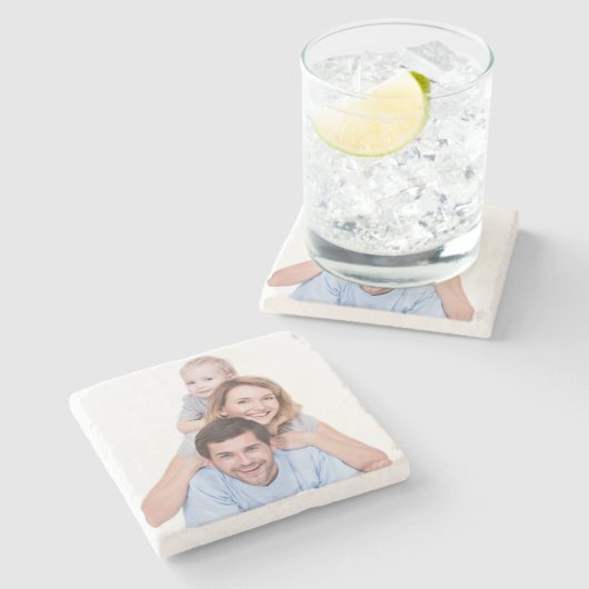 Aangepaste Foto Familie Trouwen Passen getrouwd Ko Stenen Onderzetter (Zijkant)