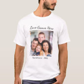 Aangepaste foto Familienaam Liefde Groeit Hier Quo T-shirt (Voorkant)