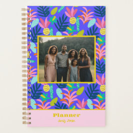 Aangepaste foto familieplanner bloem chic 2026 planner