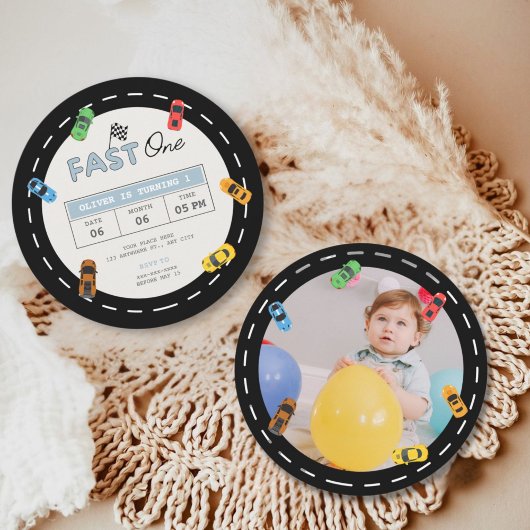 Aangepaste foto, Fast een race auto jongen 1e verj Kaart