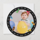 Aangepaste foto, Fast een race auto jongen 1e verj Kaart (Achterkant)