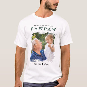 Aangepaste foto favoriete papa gepersonaliseerde o t-shirt